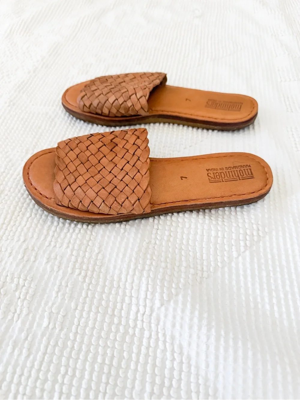 Mohinders Woven Sandal Slides Wide strap